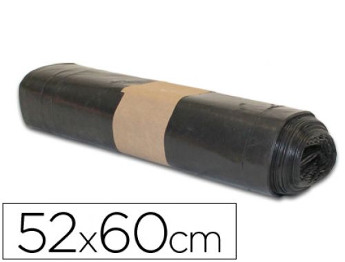 Saco de lixo domestico preto 52x60cm galga 80 rolo de 20 unidades , Branca , 59925 , 8426872002027